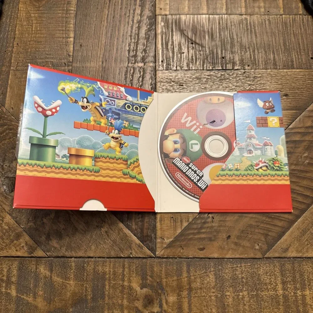 Super Mario Bros Wii Game & Cardboard Sleeve Tested Nintendo Wii